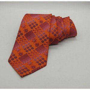 Kailong Men's Tie Handmade Beautiful 58" Classic Silk Tie Orange